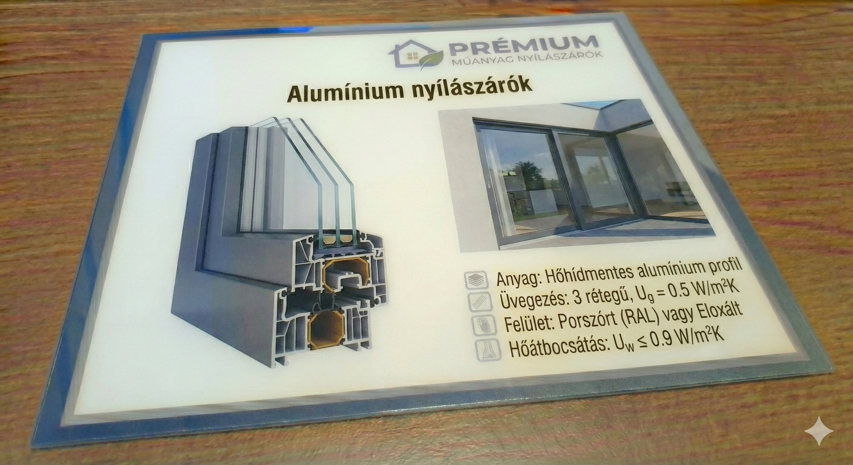 Modern alumínium ablak és üvegportál szerkezet